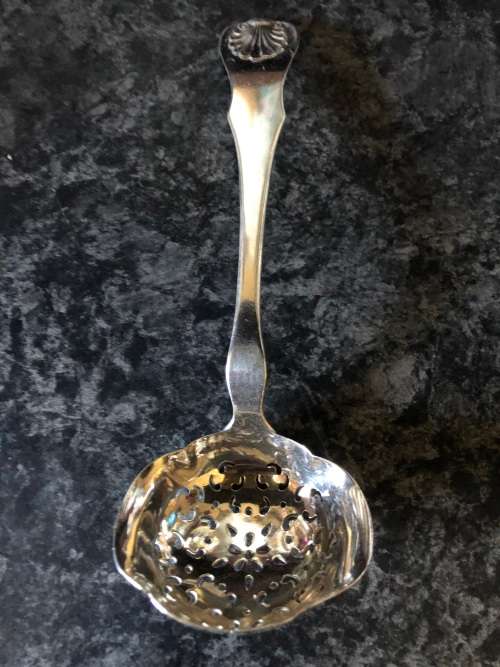 STUNNING DAVID ANDERSON (1843 - 1901) NORWEGIAN 830 SILVER SUGAR CASTER SPOON - 43g