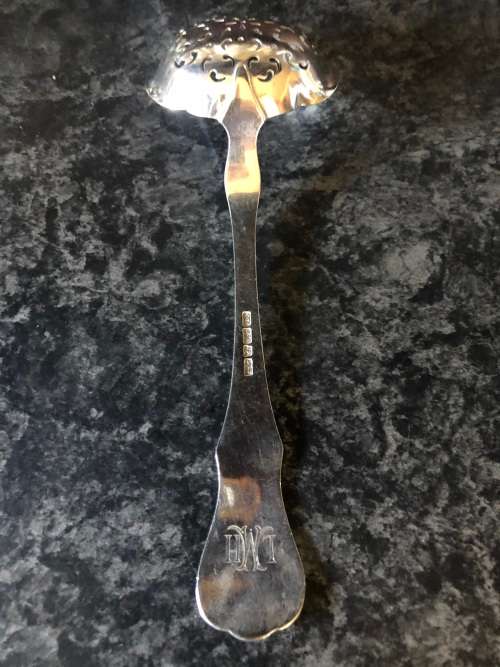 STUNNING DAVID ANDERSON (1843 - 1901) NORWEGIAN 830 SILVER SUGAR CASTER SPOON - 43g