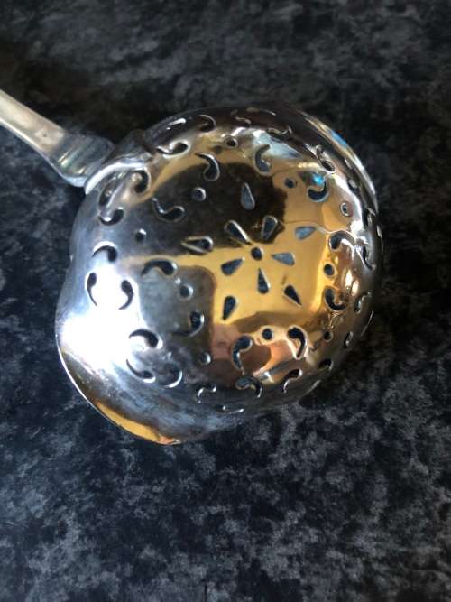 STUNNING DAVID ANDERSON (1843 - 1901) NORWEGIAN 830 SILVER SUGAR CASTER SPOON - 43g