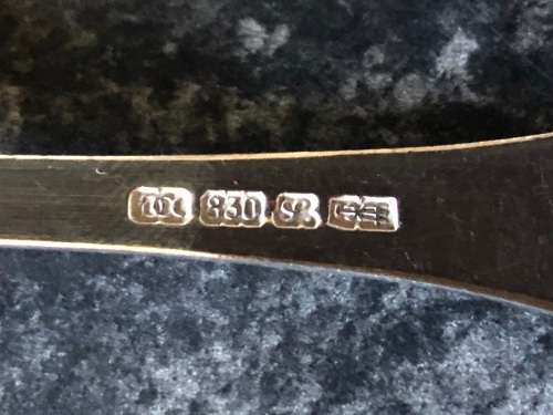 STUNNING DAVID ANDERSON (1843 - 1901) NORWEGIAN 830 SILVER SUGAR CASTER SPOON - 43g