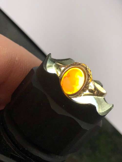9ct VINTAGE YELLOW GOLD CAMEO RING - 1.37g WEIGHT - SIZE L1/2 - HALLMARKED LONDON