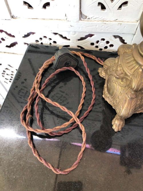 AMAZING FIND !!!! 19th CENTURY BAROQUE / ROCOCO HEAVY BRASS CANDLESTICK - ELECTRIFIED FOR A LAMP