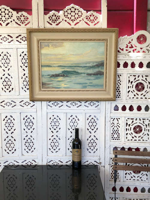 INVESTMENT ART !!! GIUSEPPE CATTY (CATARUZZA)  (SA 1914 - 1994) OIL ON CANVAS BOARD - AWESOME FRAME