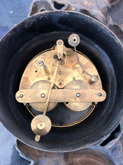 WOW !!! AMAZING BRONZE PIECE - STUNNING HANGING HEAVY VICTORIAN JAPY FRERE CLOCK AND WEATHER STATION