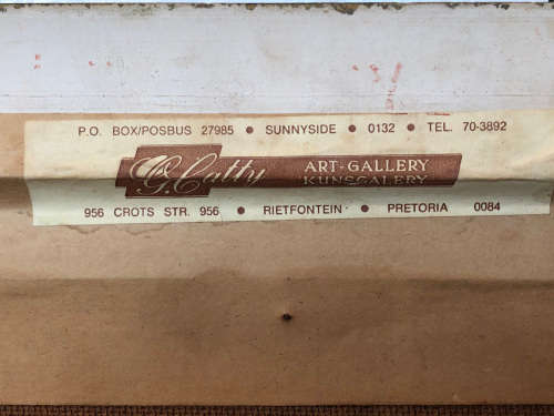 INVESTMENT ART !!! GIUSEPPE CATTY (CATARUZZA)  (SA 1914 - 1994) OIL ON CANVAS BOARD - AWESOME FRAME