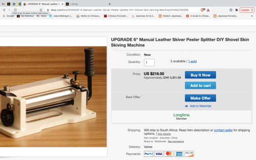 WOW !!! PRECISION CRAFT TOOLS - CUSTOM / PURPOSE BUILD - MANUAL LEATHER SKIVER / SPLITTER