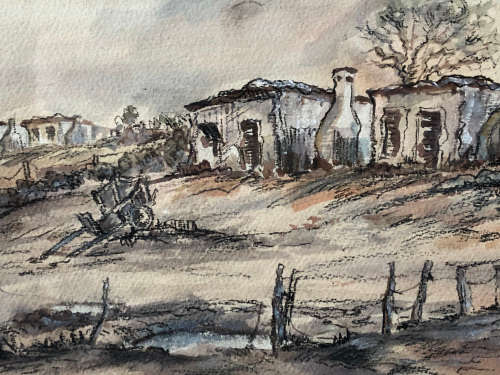 INVESTMENT ART !!! ALEXANDER ROSE-INNES (SA 1915 - 1996) - EXQUISITE FRAMED WATERCOLOR PAINTING