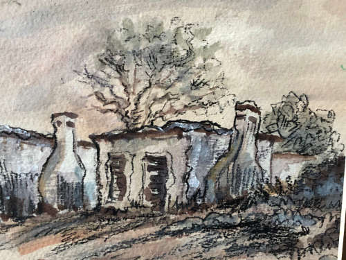 INVESTMENT ART !!! ALEXANDER ROSE-INNES (SA 1915 - 1996) - EXQUISITE FRAMED WATERCOLOR PAINTING