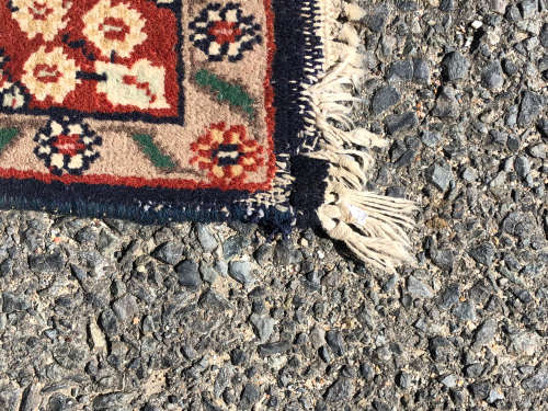 WOW !!! GORGEOUS NICELY WORN ANTIQUE HAND KNOTTED PERSIAN CARPET - 1235 X 1860mm