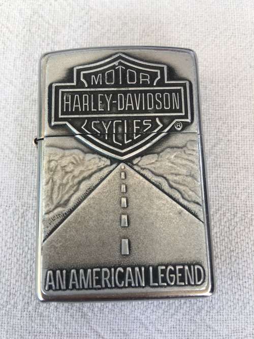 Genuine Zippo Lighter- An American Legend Harley Davidson 2013- In Original Box Like New