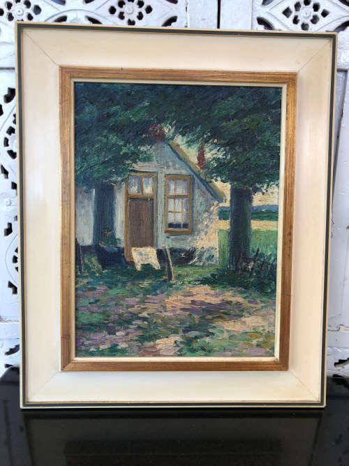 INVESTMENT ART !!! JAN PONSTUN (DUTCH) FANTASTIC FRAMED OIL ON CANVAS PAINTING - DATED 1913