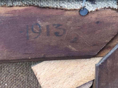 INVESTMENT ART !!! JAN PONSTUN (DUTCH) FANTASTIC FRAMED OIL ON CANVAS PAINTING - DATED 1913