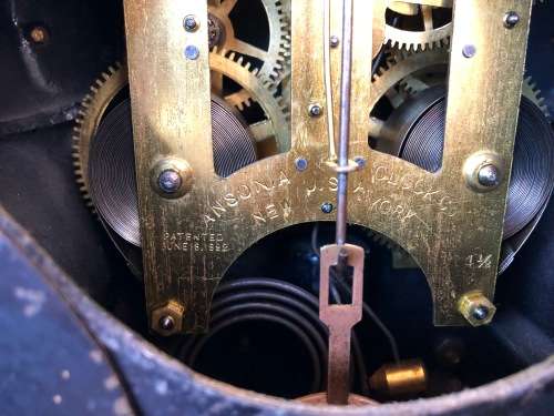 STUNNING !!!!!!  ANSONIA MANTLE CLOCK IN FULL WORKING ORDER - KEY INCLUDED - TRUE CLASSIC