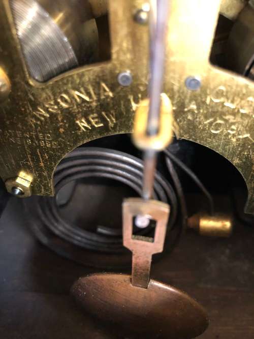 STUNNING !!!!!!  ANSONIA MANTLE CLOCK IN FULL WORKING ORDER - KEY INCLUDED - TRUE CLASSIC