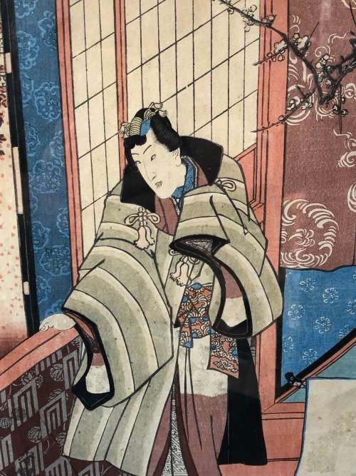 INVESTMENT ART !!! - UTAGAWA KUNISADA (1786 - 1865) ORIGINAL JAPANESE EDO UKIYO-E WOODBLOCK