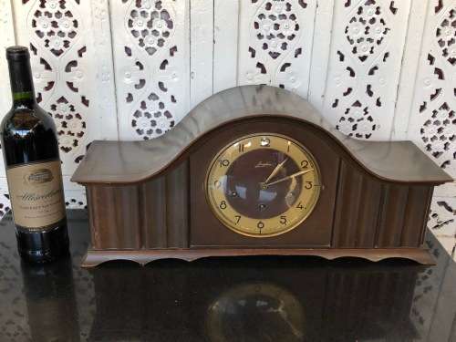 WOW !!! CLASSIC JUNGHAN`S BALL AND CLAW STYLED MANTLE CLOCK - NO KEY - WORKING