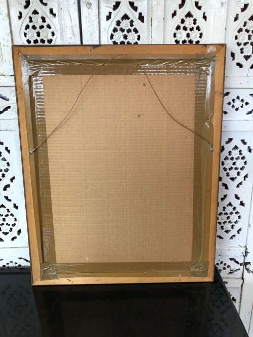 INVESTMENT ART !! FRANS CLAERHOUT (SA 1919 - 2006) - FRAMED ORIGINAL MIXED MEDIA - LADY WITH FLOWERS