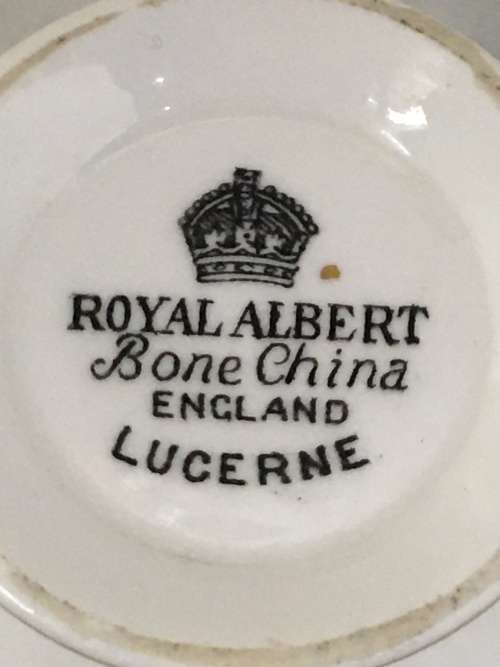 c1950s Royal Albert Bone China `LUCERNE` Cup and Saucer Smooth Shape with Thick Gold Gilt Vine.