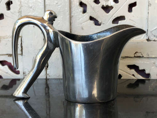 1 WEEK SALE !!! CARROL BOYES FUNCTIONAL ART !!! MAN PATTERN MILK JUG