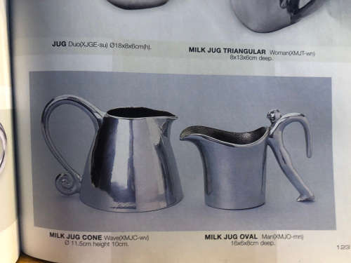 1 WEEK SALE !!! CARROL BOYES FUNCTIONAL ART !!! MAN PATTERN MILK JUG