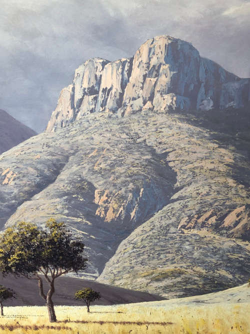 INVESTMENT ART !!!! ROLAND C. ROELOFSZ (SA) HUGE FRAMED OIL ON BOARD LANDSCAPE PAINTING