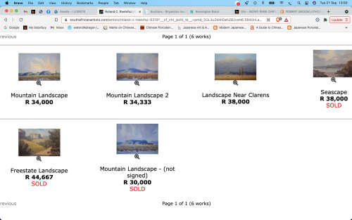 INVESTMENT ART !!!! ROLAND C. ROELOFSZ (SA) HUGE FRAMED OIL ON BOARD LANDSCAPE PAINTING