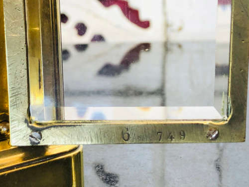 WOW !!! ANTIQUE FRENCH BRASS AND GLASS CARRIAGE CLOCK - NEEDS A SERVICE