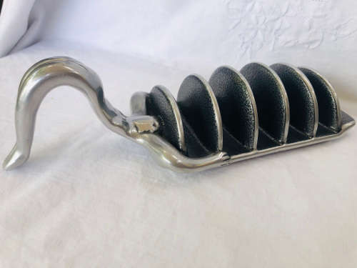 CARROL BOYES FUNCTIONAL ART !!! WOMAN DIVER PATTERN TOAST RACK - EXCELLENT CONDITION