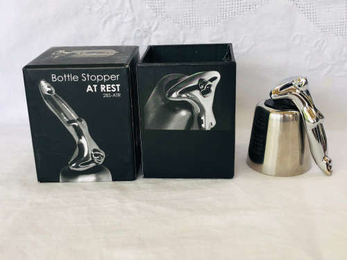 CARROL BOYES FUNCTION ART !!! AT REST PATTERN  BOTTLE STOPPER - IN THE ORIGINAL BOX