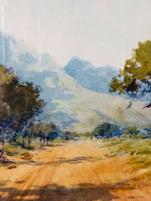 WOW !!! IRENE DYER (SA 1890 - 1954) STUNNING FRAMED WATERCOLOUR LANDSCAPE PAINTING
