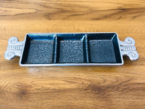 CARROL BOYES FUNCTIONAL ART !!! ATLANTIC PATTERN CONDIMENT DISH - CLEARLY MARKED