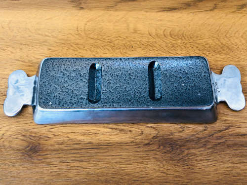 CARROL BOYES FUNCTIONAL ART !!! ATLANTIC PATTERN CONDIMENT DISH - CLEARLY MARKED