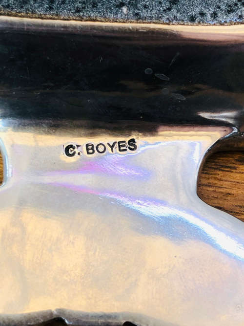 CARROL BOYES FUNCTIONAL ART !!! ATLANTIC PATTERN CONDIMENT DISH - CLEARLY MARKED