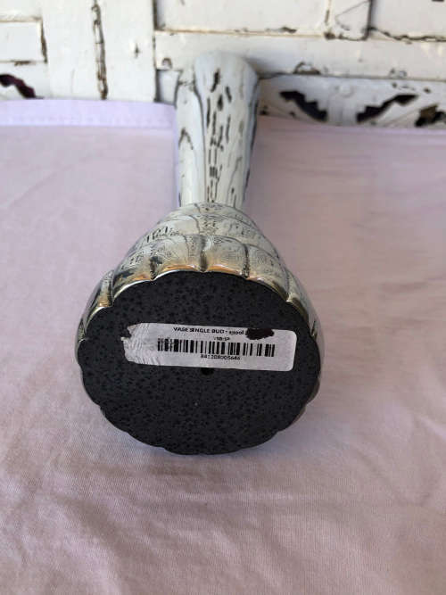 CARROL BOYES FUNCTIONAL ART (1954 - 2019) - ORIGINAL SPOOL PATTERN TALL BUD VASE - LIKE NEW