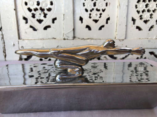 CARROL BOYES (1954 - 2019) FUNCTIONAL ART - ORIGINAL ACROBAT PATTERN PENCIL BOX - LIKE NEW