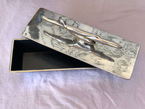 CARROL BOYES (1954 - 2019) FUNCTIONAL ART - ORIGINAL ACROBAT PATTERN PENCIL BOX - LIKE NEW