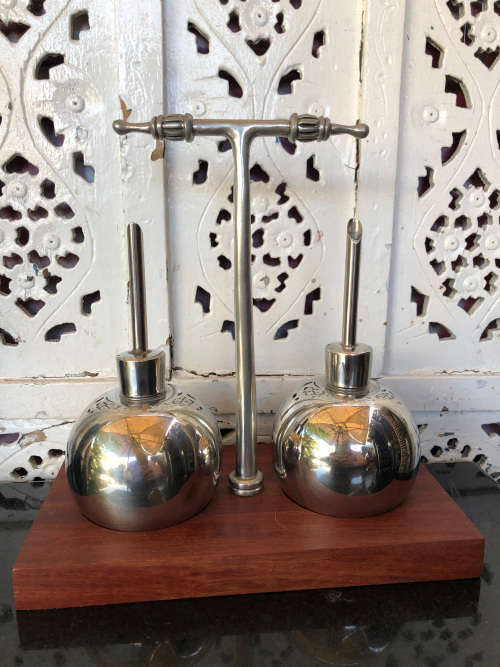 CARROL BOYES (1954 - 2019) SOVIET PATTERN OIL AND VINEGAR DRIZZLERS - BRAND NEW - CLEARLY MARKED