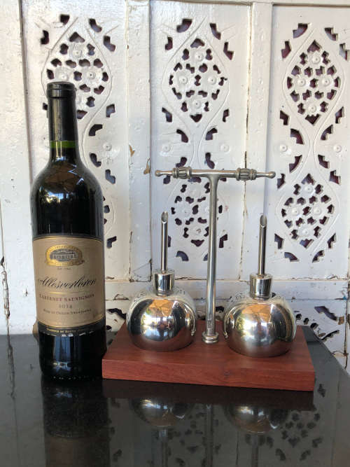 CARROL BOYES (1954 - 2019) SOVIET PATTERN OIL AND VINEGAR DRIZZLERS - BRAND NEW - CLEARLY MARKED