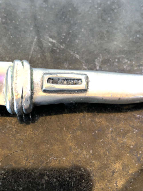 CARROL BOYES (1954 - 2019) TORCH PATTERN MINI PATE KNIFE - CLEARLY MARKED