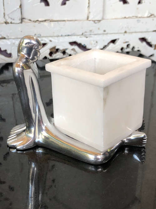 CARROL BOYES FUNCTIONAL ART (1954 - 2019) - ORIGINAL MAN PATTERN LEG WARMER TEA LIGHT - BRAND NEW