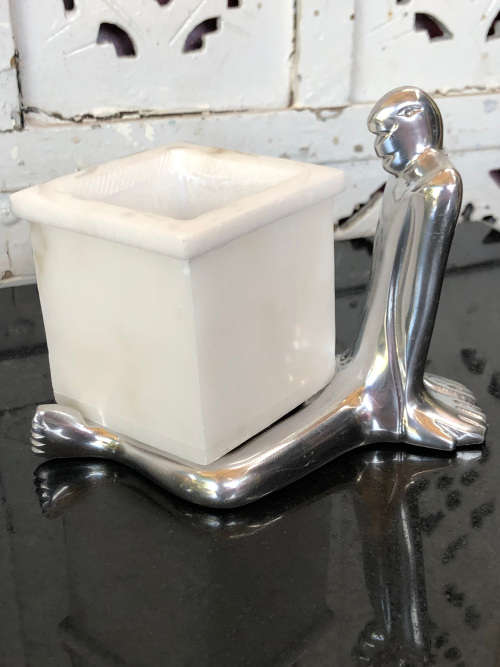 CARROL BOYES FUNCTIONAL ART (1954 - 2019) - ORIGINAL MAN PATTERN LEG WARMER TEA LIGHT - BRAND NEW