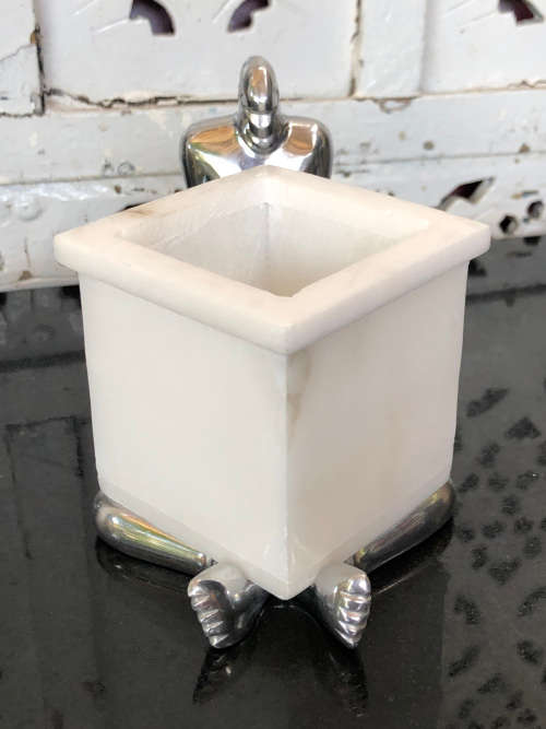 CARROL BOYES FUNCTIONAL ART (1954 - 2019) - ORIGINAL MAN PATTERN LEG WARMER TEA LIGHT - BRAND NEW