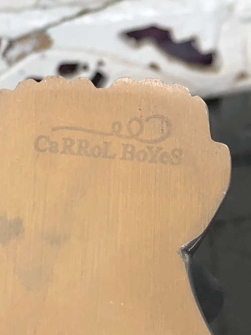 CARROL BOYES FUNCTIONAL ART (1954 - 2019) - ORIGINAL MAN PATTERN LEG WARMER TEA LIGHT - BRAND NEW