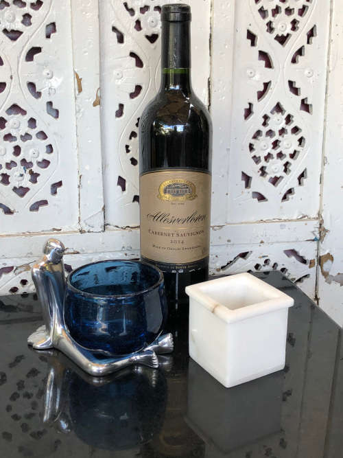 CARROL BOYES FUNCTIONAL ART (1954 - 2019) - ORIGINAL MAN PATTERN LEG WARMER TEA LIGHT - BRAND NEW