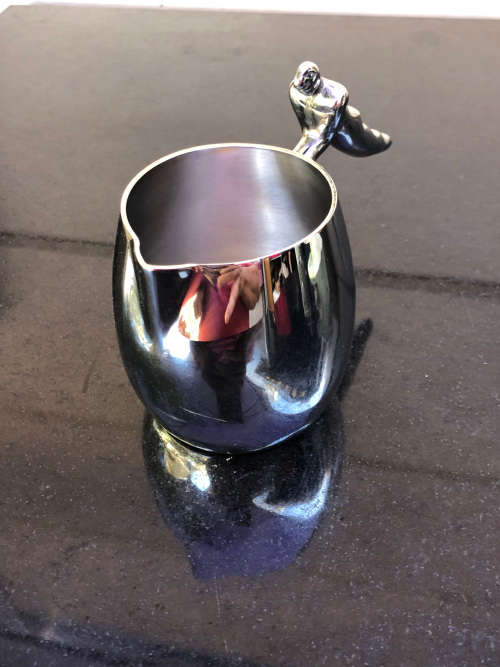 CARROL BOYES (1954 - 2019) ACROBAT PATTERN MILK JUG - BARREL SHAPE - BRAND NEW - CLEARLY MARKED