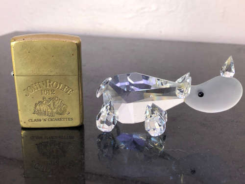 STUNNING SWAROVSKI STYLE CRYSTAL RHINOCEROS - EXQUISITE PIECE