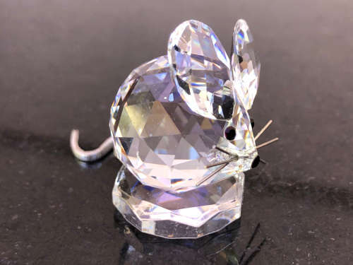 STUNNING RARE SWAROVSKI CRYSTAL MOUSE VAR 1 - EXQUISITE PIECE - CLEARLY MARKED - DISCONTINUED