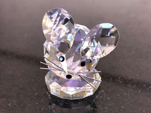 STUNNING RARE SWAROVSKI CRYSTAL MOUSE VAR 1 - EXQUISITE PIECE - CLEARLY MARKED - DISCONTINUED