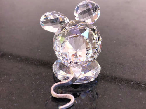STUNNING RARE SWAROVSKI CRYSTAL MOUSE VAR 1 - EXQUISITE PIECE - CLEARLY MARKED - DISCONTINUED