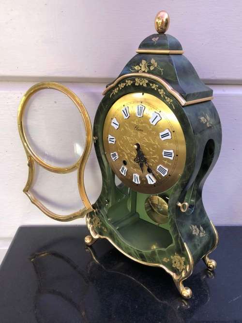 Wow !!! Stunning Louis XVI style Eluxa Trianon shelf clock , hand painted , numbered and signed